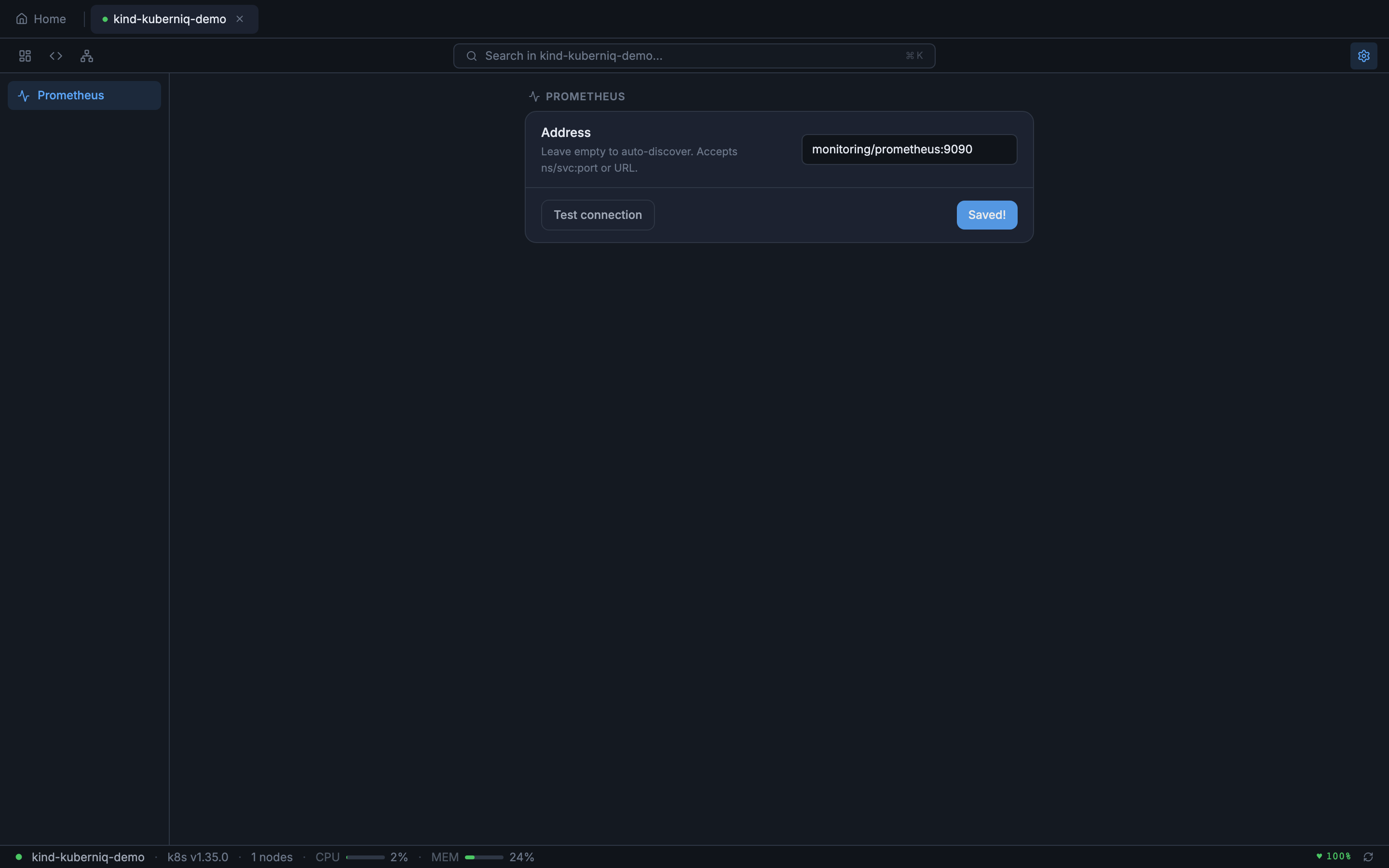 Kuberniq per-cluster settings with Prometheus configuration
